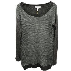 BCBGeneration Sweater Dress Tunic Wool Blend Size M / L Gray NWT Scoop Neck‎